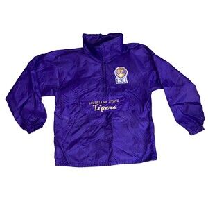 LSU Windbreaker Tigers Baton Rouge Jacket Large Unbranded Vintage Large Unisex